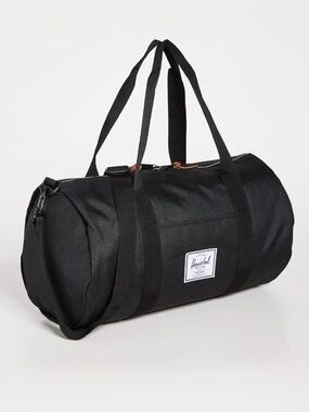 NWOT Herschel Supply Company Black Barrel Duffel Bag Sutton Duffle